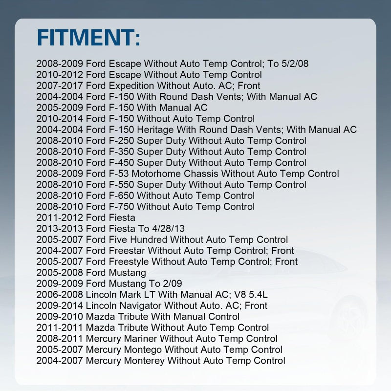 LCWRGS HVAC Blower Motor Resistor Replacement for Ford Expedition, Escape, F150, F250, F350 Super Duty, Mustang, Lincoln Mark LT, Mercury Mariner, Replaces 3F2Z-18591-AA YH-1715 - Image 2